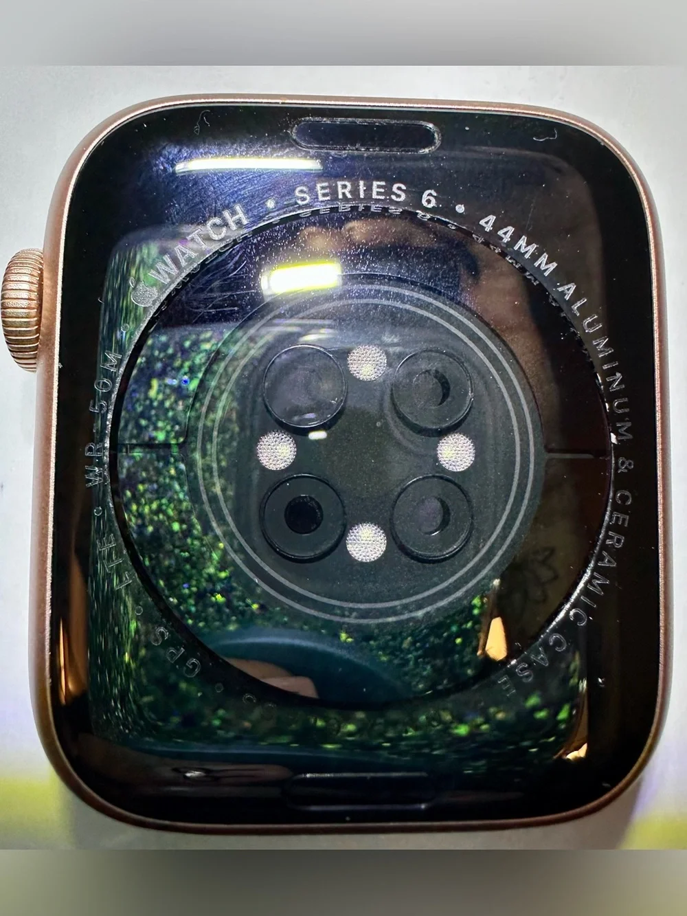 Apple Gold Smartwatch with Brown Leather Strap